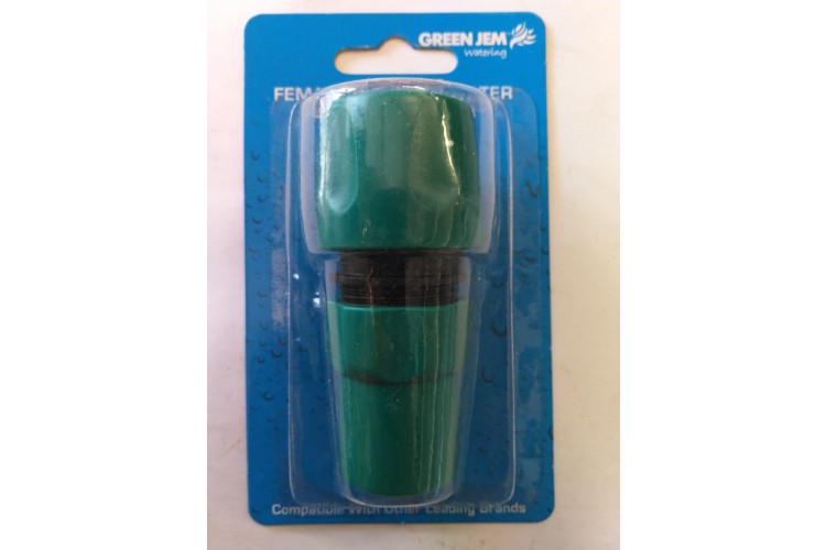 GREEN JEM Female Quick Fix Water Stop Connector 