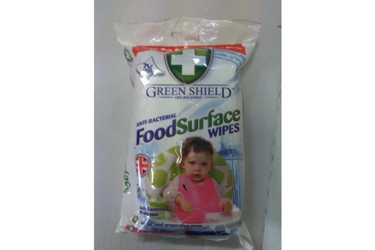 GREEN SHIELD ANTI-BACTERIAL Food Surface WIPES 