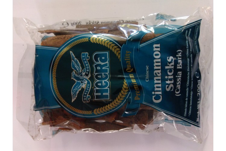 HEERA CHINESE CINNAMON STICKS (CASSIA BARK) 200G