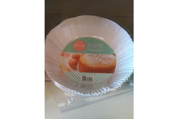 Home Bakery Supplies 15 Greaseproof Cake Tin Liners 16cm