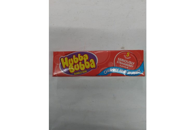 Hubba Bubba Bubble Gum Chunky And Bubbly Seriously Strawberry 35g