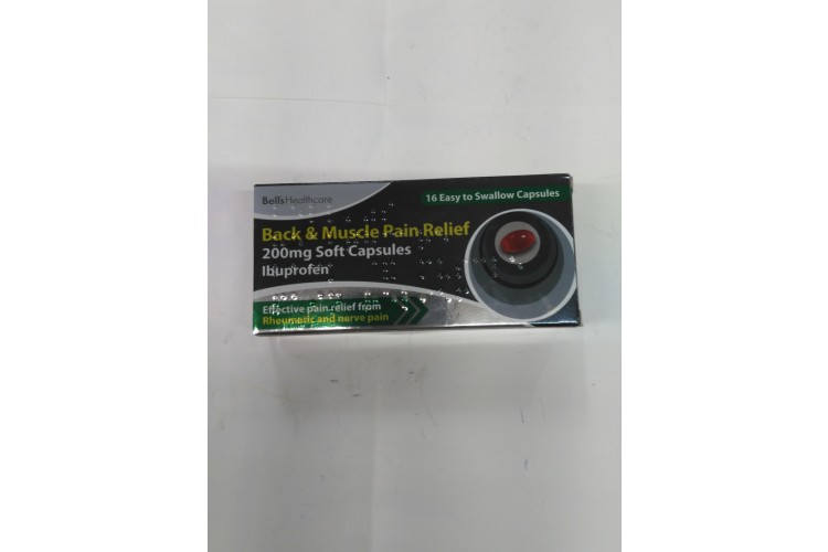 Ibuprofen Back & Muscle Pain Relief 200 mg Soft Capsule