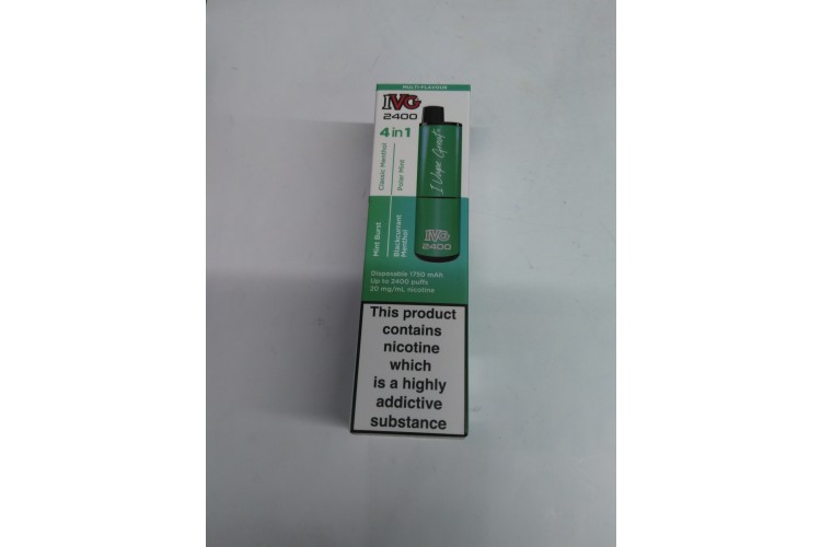 IVG 2400 Puffs 4 in 1 Mint Burst\ Classic Menthol\ Blackcurrant Menthol\ Polar Mint