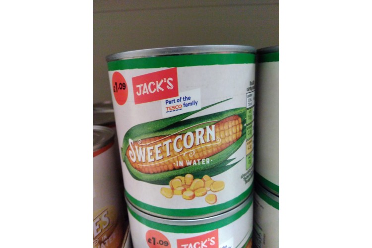 Jack Sweetcorn In Water 340G 