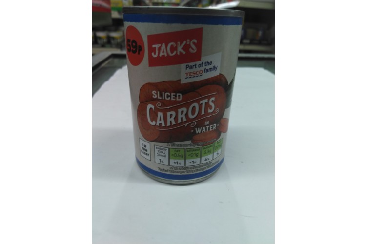 Jacks  Sliced Carrots  in Water 300g