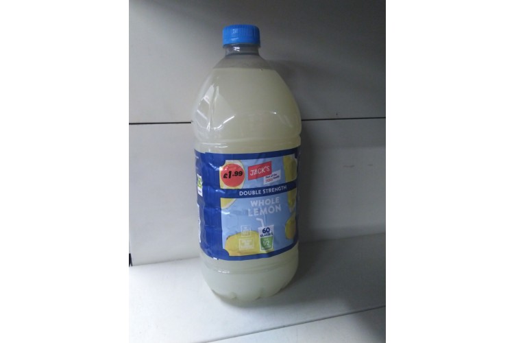 Jacks Double Strength Whole Lemon Squash 1.5ltr