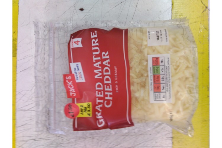 Jacks Grated Mature Cheddar 180g