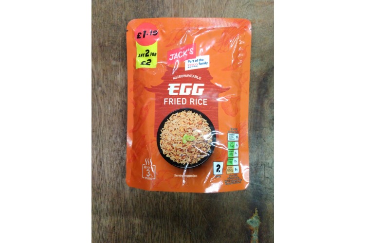 Jacks Microwaveable Egg Fried Rice 250g PM Any 2 for £2