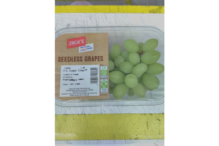 Jacks Seedless Grapes Green 500g