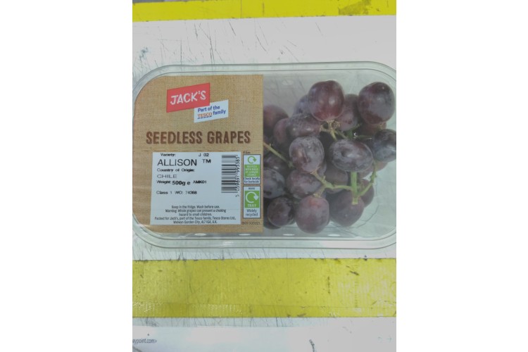 Jacks Seedless Grapes Red 500g