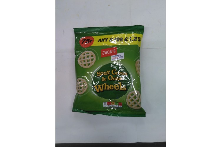 Jacks Sour Cream & Onion Wheels 2 for £1.25 55g