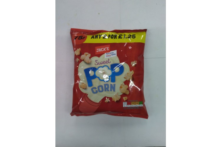Jacks Sweet Popcorn Any  2 for £1.25 50g