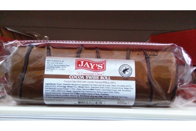 Jays Chocolate Swiss Roll 300g 