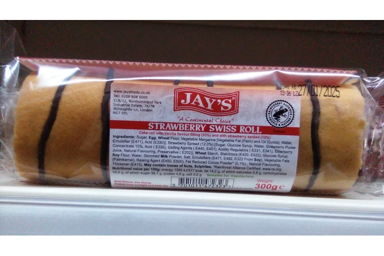 Jays Strawberry Swiss Roll 300g 