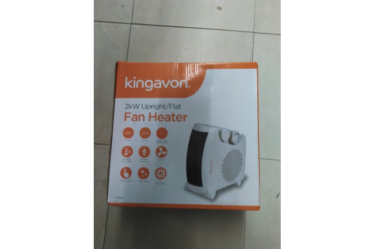 Kingavon Upright White Fan Heater 2kw