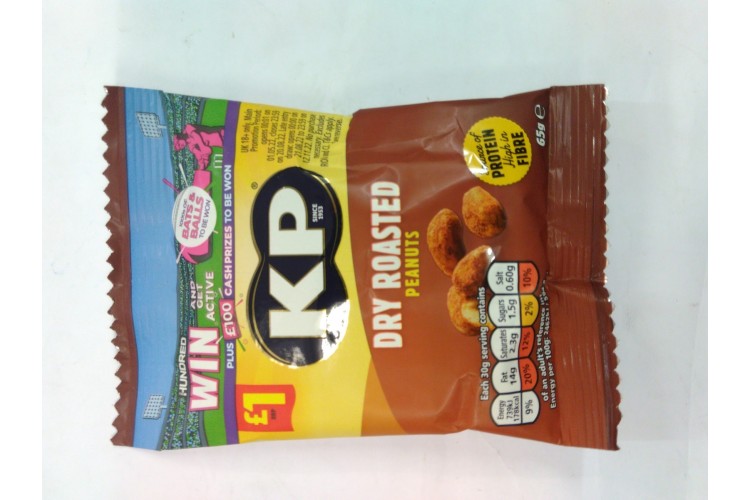 Kp Dry Roasted Peanuts 65ge