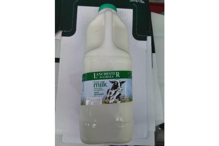 Lanchester Dairies Fresh Milk 2 Litre Semi Skimmed