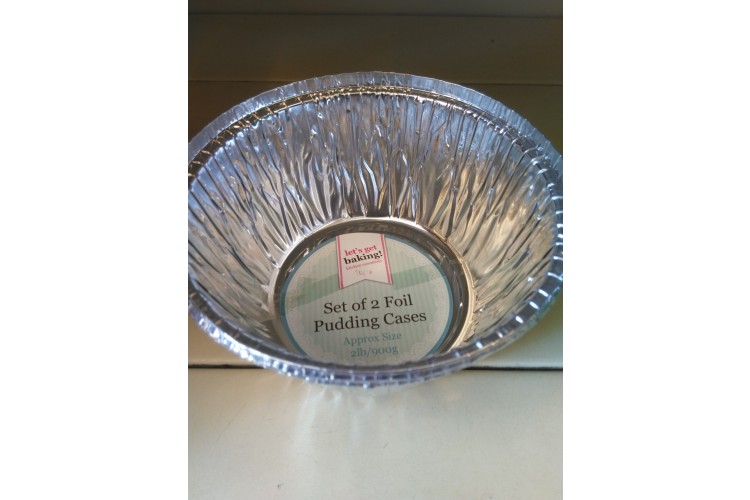 Let's get Baking set of 2 Foil Pudding Cases 