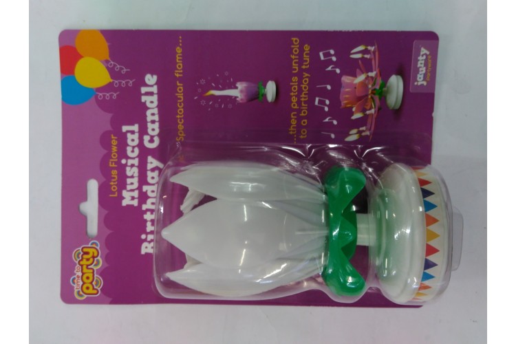 LOTUS FLOWER  MUSICAL BIRTHDAY CANDLE 