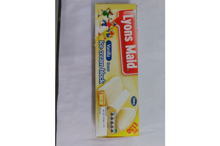 Lyons Maid Vanilla Ice Cream Block 1 Litre