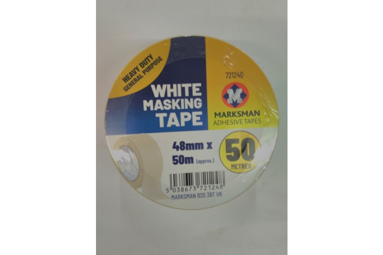 Marksman Adhesive Tapes White Masking Tape 48mm x 50m
