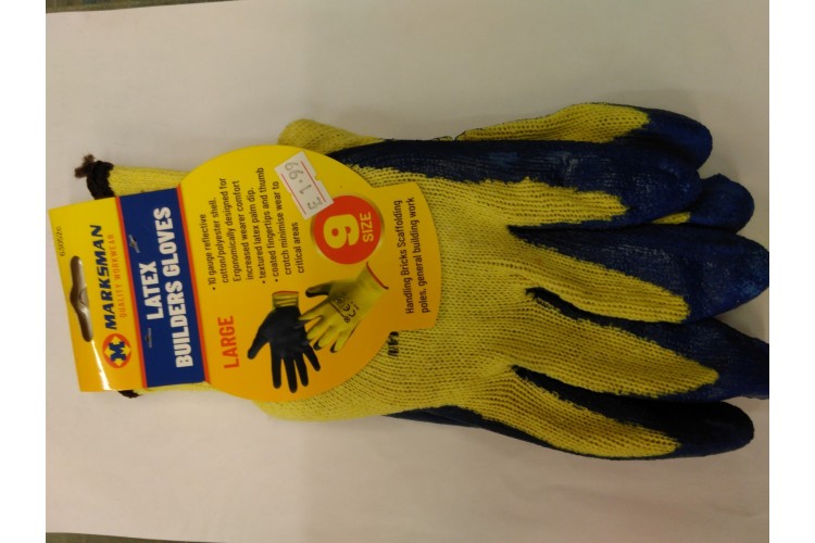 Marksman Latex Builders Gloves(L)