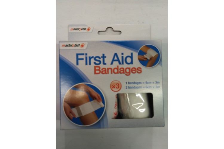 Master Plast First Aid Bandages 3 Pack