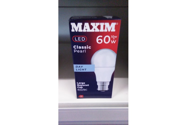 Maxim LED Light Bulb 10W=60W Day Light