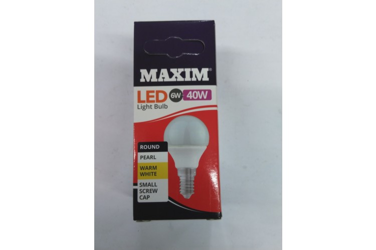 Maxim LED Light Bulb 6W=40W Day Light