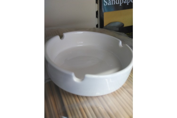 MD Ceramic White Ashtray