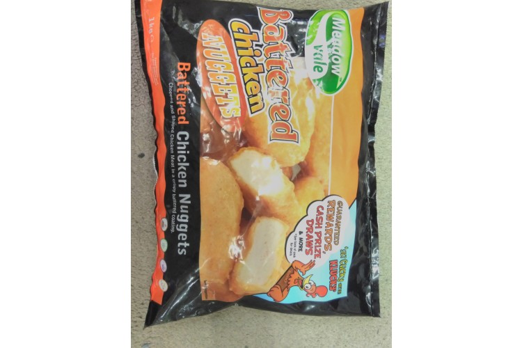 Meadow Vale Battered Chicken Nuggets 1kg