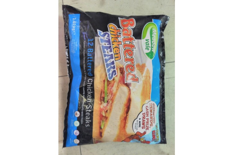 Meadow Vale Battered Chicken Steaks 12 pcs