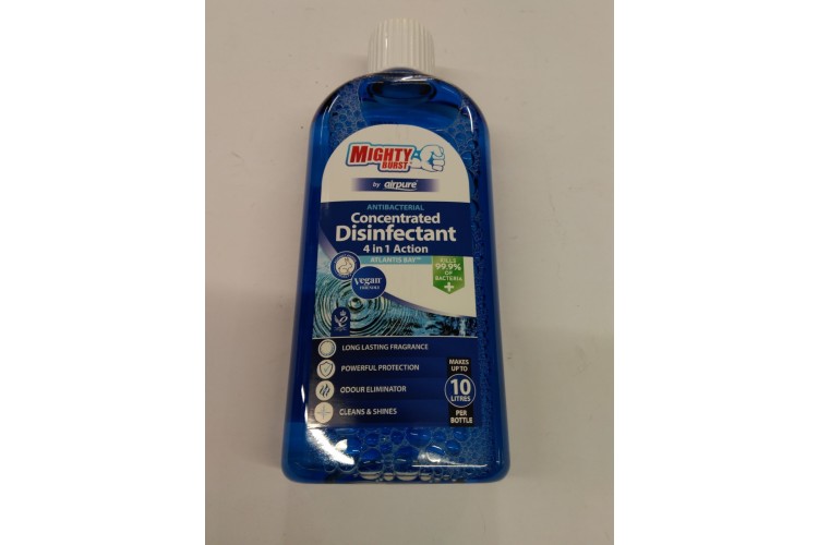 Mighty Burst Antibacterial Concentrated Disinfectant 4 in 1 Action Atlantis Bay 240ml