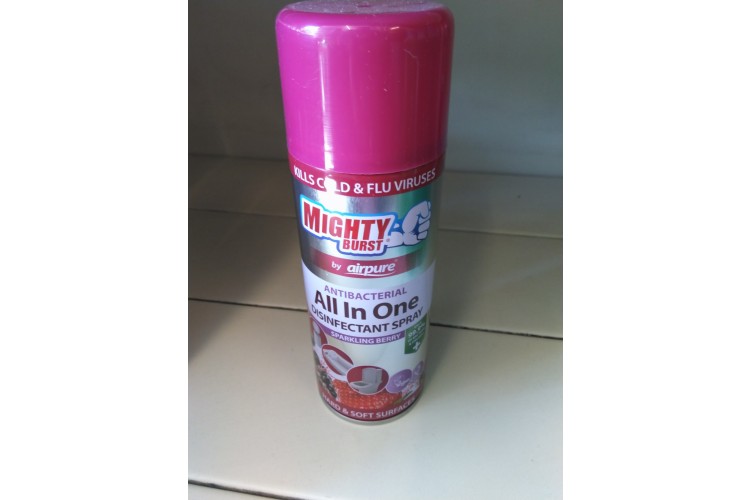 MIGHTY BURST by airpure ANTIBACTERIAL All In One DISINFECTANT SPRAY SPARKLING BERRY 450ml