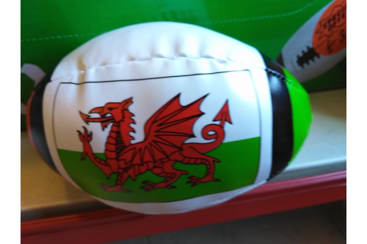 Mina Wales Flag Rugby Ball