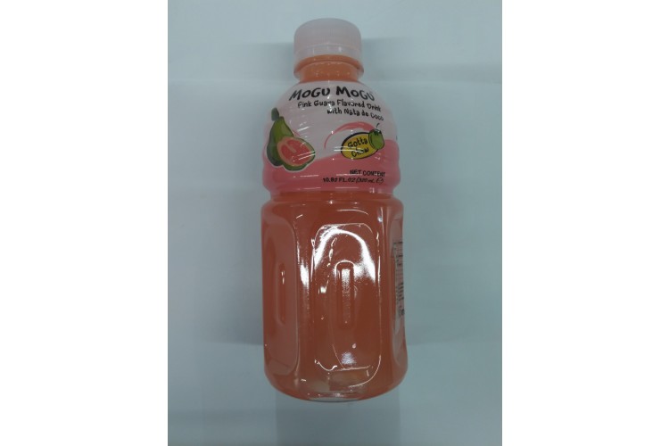 Mogu Mogu Pink Guava Flavored Drink With Nata De Coco