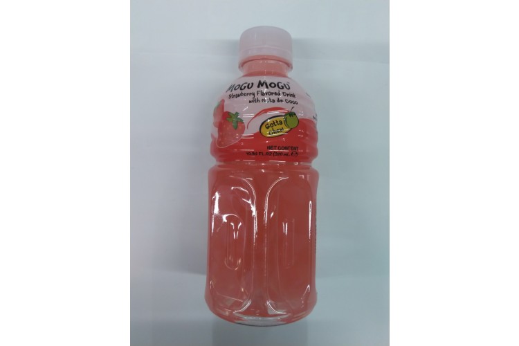 Mogu Mogu Strawberry Flavored Drink With Nata De Coco