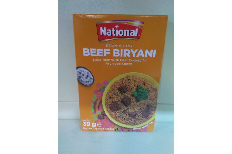 National Beef Biriyani 39g ANY 2 FOR £1.50