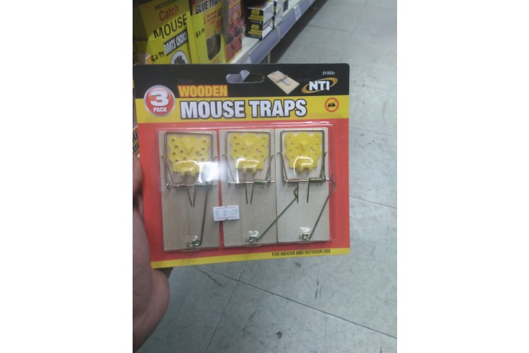 NTI Wooden Mouse Traps 3 Pack