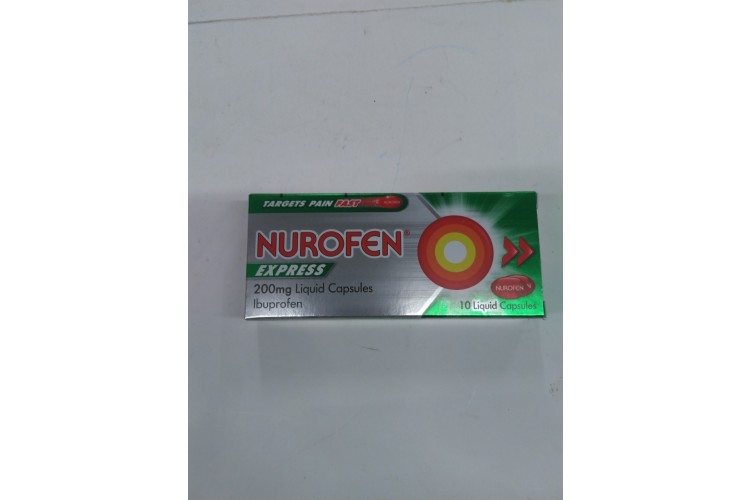 Nurofen Express 10 Liquid Capsules ibuprofen 200mg