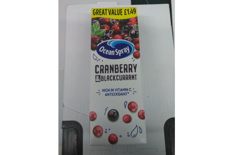Ocean Spray Cranberry & Blackcurrant 1Litre