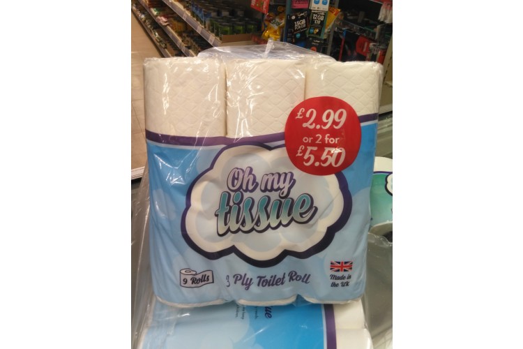 Oh My Tissue Toilet Roll 9 Roll