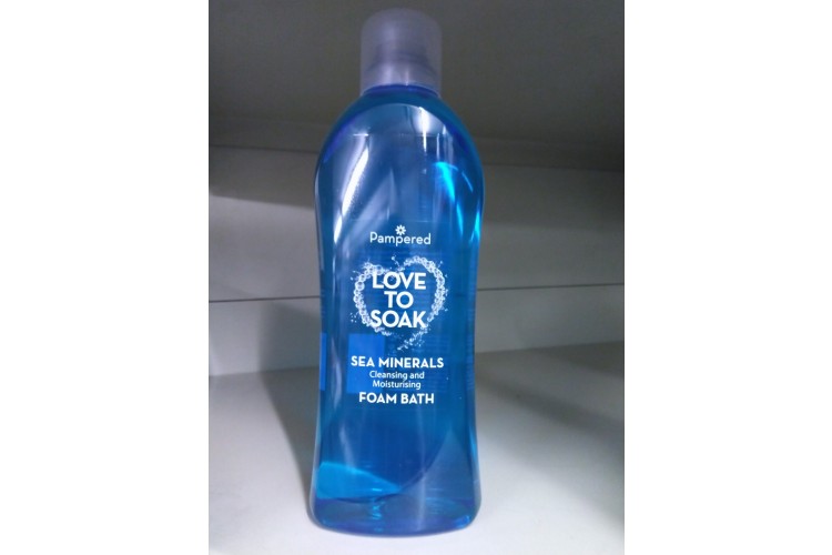 Pamper Love to sea Minerals   Cleaning and Moisturising Foam Bath 1 Litre 