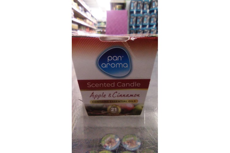 Pan Aroma Scented Candle Apple And Cinnamon (Burn Time : Approx 21Hrs)