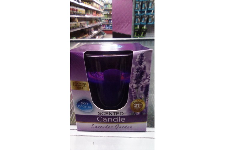 Pan Aroma Scented Candle Lavender Garden (Burn Time : Approx 21Hrs)