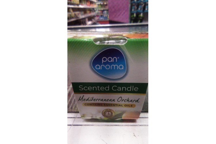 Pan Aroma Scented Candle Mediterranean Orchard (Burn Time : Approx 21Hrs)