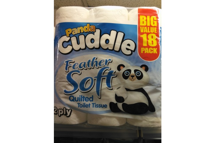 Panda Cuddle Feather Soft Quilted Toilet Tissue 2ply 18 Pack