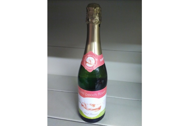 Paul Brassac Organic Sparkling Juices Apple Peach Flavor 750ml