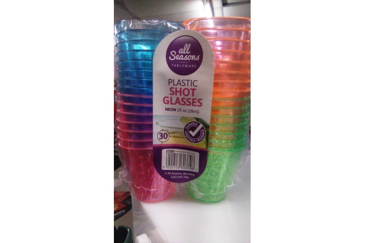 Plastic Shot Glasses 30pk