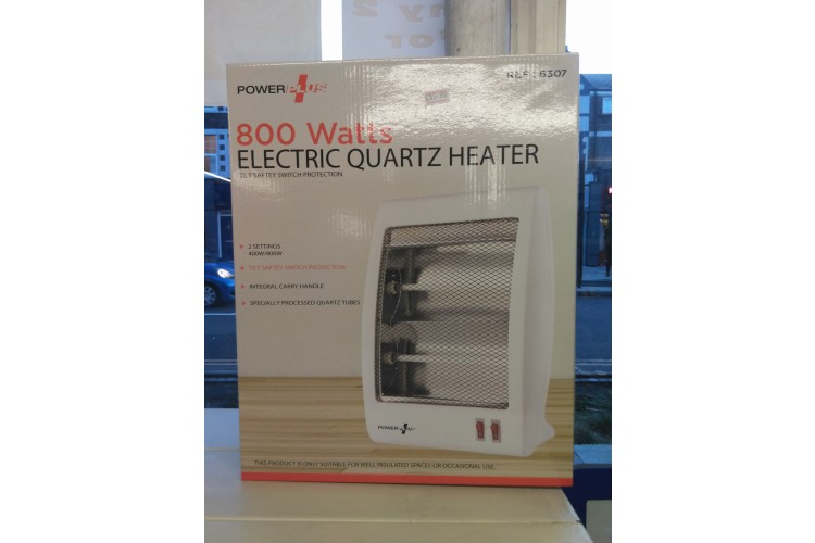 Power Plus 800 Watts Electric Quartz Heater